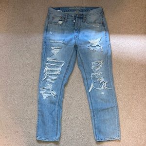 American Eagle boyfriend ripped jeans